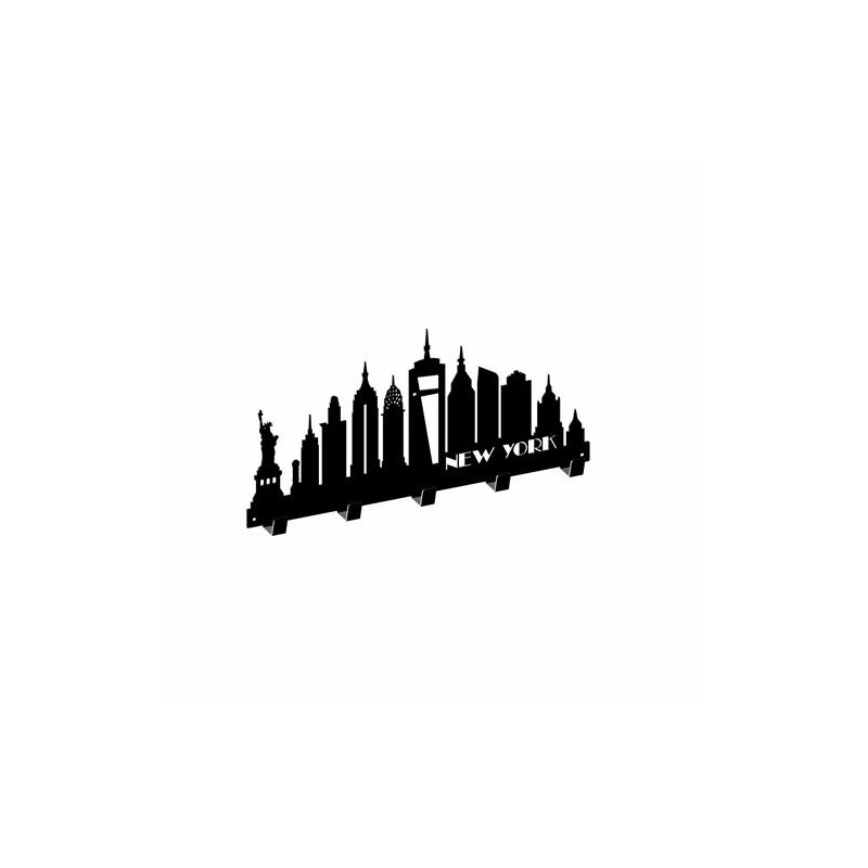 Perchero - Nueva York, pequeño, negro estructural