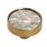 Pomo GP34, madera, perla combinado con oro