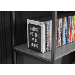 Soporte para libros - make peace not war, negro estructural