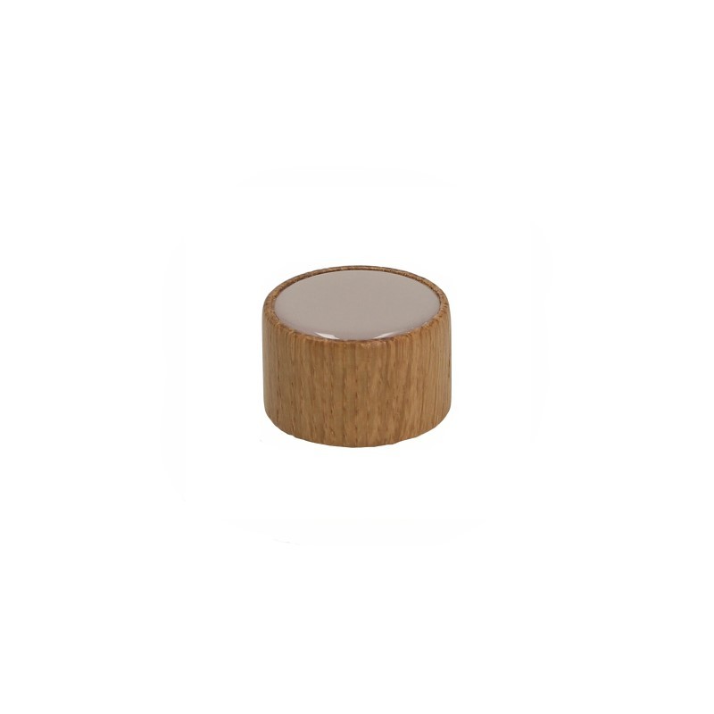 Pomo GD17, madera + decor marrón claro I Decora con metal