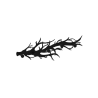 Perchero - rama de árbol, 5 ganchos, negro estructural