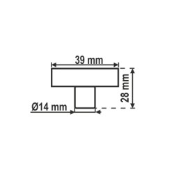 Pomo GP40, mármol blanco combinado con madera