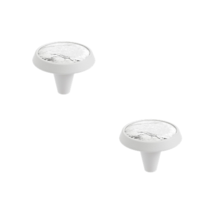 Pomo GU09 pack de 2 unidades, blanco + decor mármol