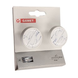 Pomo GU09 pack de 2 unidades, blanco + decor mármol
