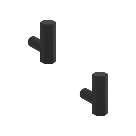 Perchero WS33, negro mate, 2 unidades
