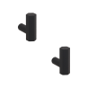 Perchero WS33, negro mate, 2 unidades