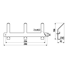 Perchero WS20, negro estructural