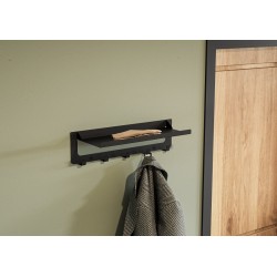 Perchero WS48 con estante, negro estructural