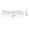 Perchero - bienvenidos, negro estructural - Decora con metal