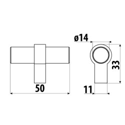 Pomo GS45, acero inoxidable - Decora con metal