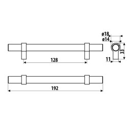 Tirador RE45, inoxidable - Decora con metal