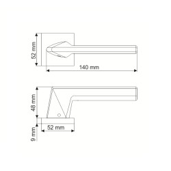 Manivela DH-34, negro mate I Decora con metal